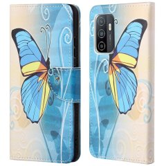 Чехол-книжка Deexe Color Wallet для Samsung Galaxy A33 - Blue Butterfly