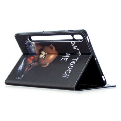 Чехол-книжка Deexe Pattern Style для Samsung Galaxy Tab S7 (T870/875) / S8 (T700/706) - Bear