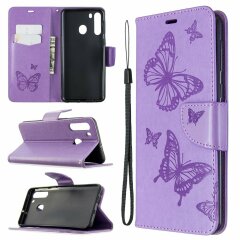 Чохол UniCase Butterfly Pattern для Samsung Galaxy A21 (A215) - Purple