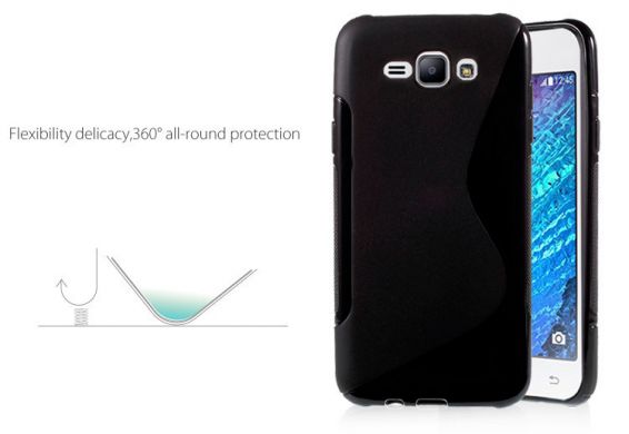 Силиконовая накладка Deexe S Line для Samsung Galaxy J7 (J700) / J7 Neo (J701) - Transparent