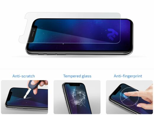 Комплект защитных стекол 3 в 1 2E Clear Glass для Samsung Galaxy A20 (A205) / A30 (A305) / A50 (A505)