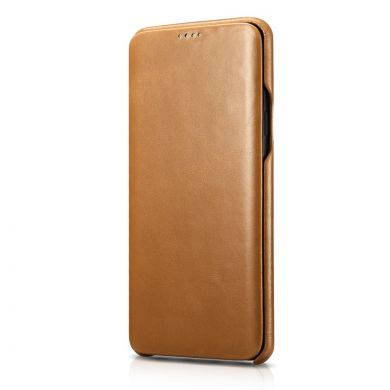 Кожаный чехол-книжка ICARER Slim Flip для Samsung Galaxy S9+ (G965) - Khaki