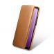 Кожаный чехол-книжка ICARER Slim Flip для Samsung Galaxy S9+ (G965) - Khaki. Фото 9 из 15