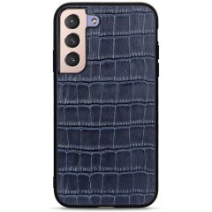 Кожаный чехол UniCase Croco Skin для Samsung Galaxy S22 - Blue