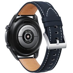 Кожаный ремешок Deexe Genuine Leather для часов с шириной крепления 20мм - Dark Blue