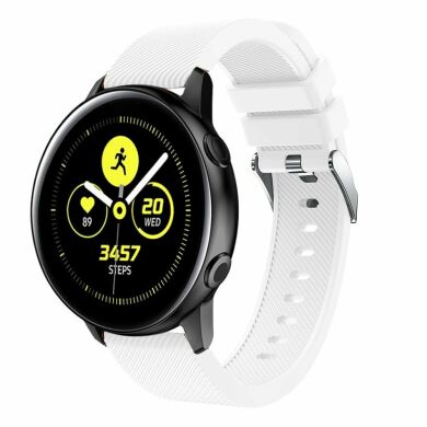 Ремешок UniCase Twill Texture для Samsung Watch Active / Active 2 40mm / Active 2 44mm - White