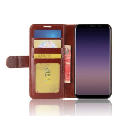 Чехол-книжка Deexe Wallet Style для Samsung Galaxy A8 2018 (A530) - Brown