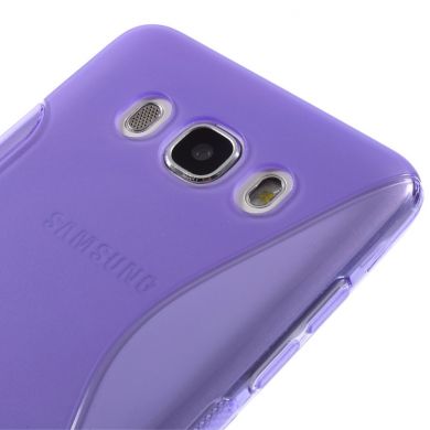 Силиконовая накладка Deexe S Line для Samsung Galaxy J7 2016 (J710) - Violet