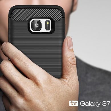 Захисний чохол UniCase Carbon для Samsung Galaxy S7 (G930), Темно-синій