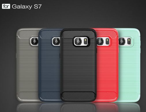 Захисний чохол UniCase Carbon для Samsung Galaxy S7 (G930), Бірюзовий