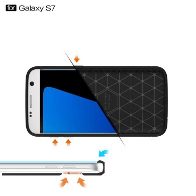 Захисний чохол UniCase Carbon для Samsung Galaxy S7 (G930), Бірюзовий