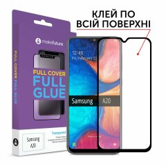Защитное стекло MakeFuture FullGlue Cover для Samsung Galaxy A20 (A205) - Black
