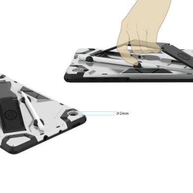 Защитный чехол Deexe Defender Case для Samsung Galaxy Tab S6 lite / S6 Lite (2022/2024) - Silver