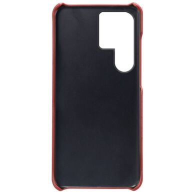 Защитный чехол Deexe Leather Back Cover для Samsung Galaxy S24 Ultra - Red