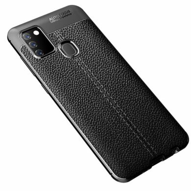 Защитный чехол Deexe Leather Cover для Samsung Galaxy A21s (A217) - Black