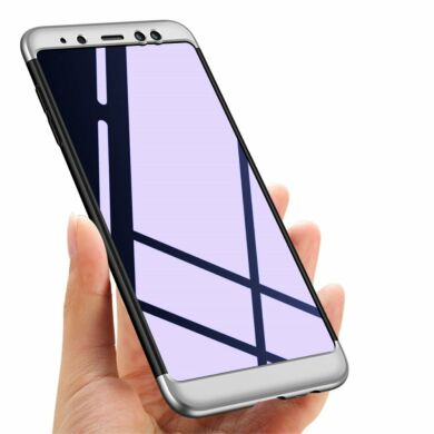 Защитный чехол GKK Double Dip Case для Samsung Galaxy A8 (A530) - Black / Silver
