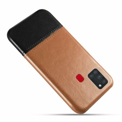 Защитный чехол KSQ Dual Color для Samsung Galaxy A21s (A217) - Brown / Black