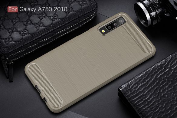 Защитный чехол UniCase Carbon для Samsung Galaxy A7 2018 (A750) - Grey