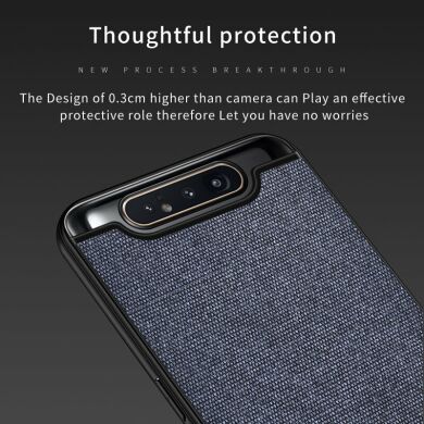 Защитный чехол UniCase Texture Style для Samsung Galaxy A80 (A805) - Dark Brown / Brown