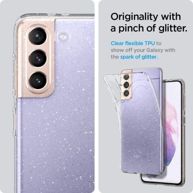 Защитный чехол Spigen (SGP) Liquid Crystal Glitter для Samsung Galaxy S21 Plus (G996) - Crystal Quartz