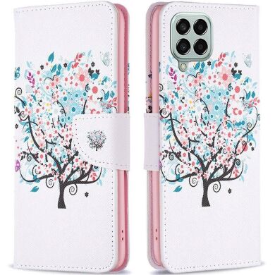 Чехол-книжка Deexe Color Wallet для Samsung Galaxy M33 (M336) - Flower Tree