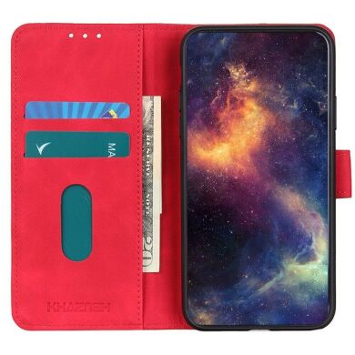 Чехол-книжка KHAZNEH Retro Wallet для Samsung Galaxy M13 (M135) - Red