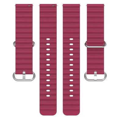 Ремешок Deexe Ocean Strap для часов с шириной крепления 22 мм - Wine Red