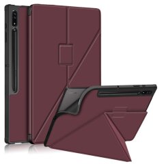 Чохол Deexe Origami Case для Samsung Galaxy Tab S8 Ultra (T900/T906) - Wine Red