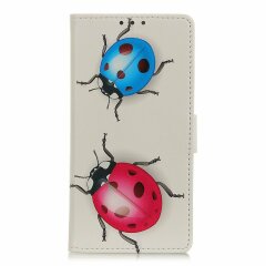 Чехол Deexe Life Style Wallet для Samsung Galaxy A30 (A305) / A20 (A205) - Colorful Ladybirds