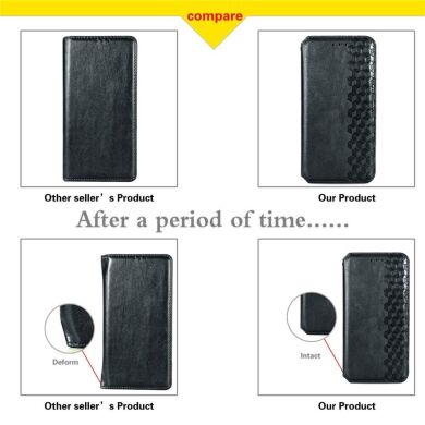 Чехол Deexe Rhombus Wallet для Samsung Galaxy A13 5G (A136) / A04s (A047) - Brown