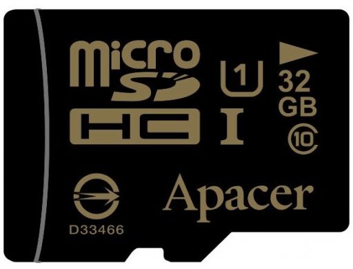 Карта памяти MicroSD APACER 32GB 10 class UHS-I + адаптер