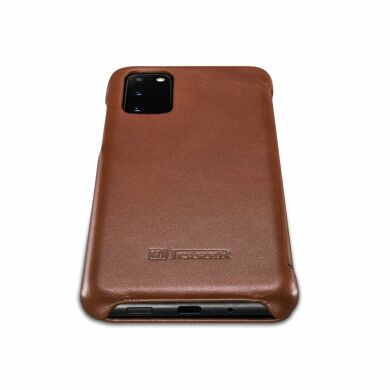 Кожаный чехол ICARER Slim Flip для Samsung Galaxy S20 (G980) - Brown