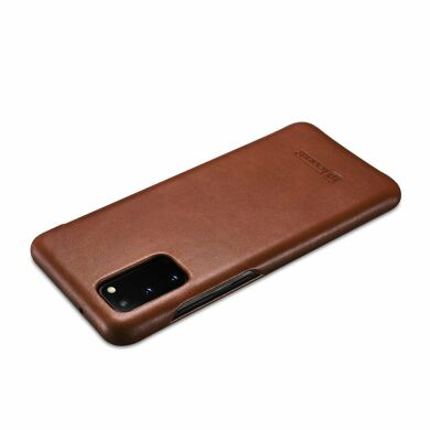 Кожаный чехол ICARER Slim Flip для Samsung Galaxy S20 (G980) - Brown