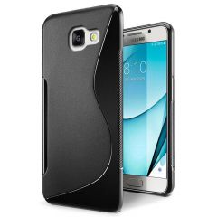 Силиконовый (TPU) чехол Deexe S Line для Samsung Galaxy A7 2017 (A720) - Black