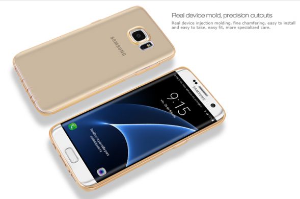 Силиконовая накладка NILLKIN Nature TPU для Samsung Galaxy S7 Edge (G935) - Gold
