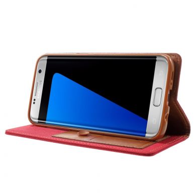 Чехол-книжка MERCURY Canvas Wallet для Samsung Galaxy S7 edge (G935) - Red