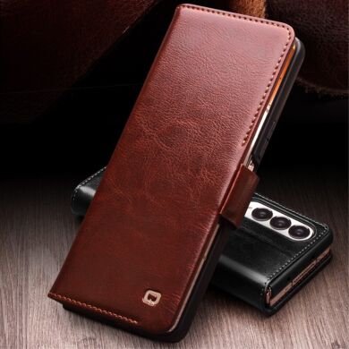 Шкіряний чохол QIALINO Wallet Case (FF) для Samsung Galaxy Fold 4 - Brown