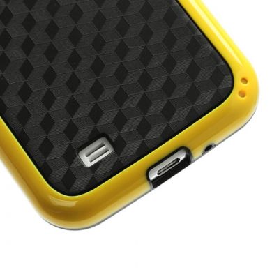 Силиконовая накладка Deexe Cube Pattern для Samsung Galaxy S4 (i9500) - Yellow