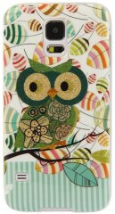 Силиконовая накладка Deexe Owl Series для Samsung Galaxy S5 (G900) - Owl on a Branch