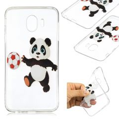 Силіконовий (TPU) чохол Deexe Pretty Glossy для Samsung Galaxy J4 2018 (J400) - Panda Plays Football