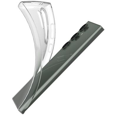 Силиконовый (TPU) чехол Deexe UltraThin для Samsung Galaxy S24 Ultra - Transparent