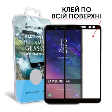 Защитное стекло MakeFuture FullGlue Cover для Samsung Galaxy A6 2018 (A600) - Black