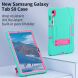 Защитный чехол Deexe Color Kickstand для Samsung Galaxy Tab S9 / S9 FE (X710/716/510) - Mint Green / Rose Red. Фото 4 из 12