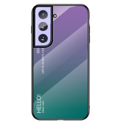 Защитный чехол Deexe Gradient Color для Samsung Galaxy S21 - Purple / Green