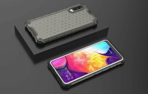 Защитный чехол Deexe Honeycomb Series для Samsung Galaxy A50 (A505) / A30s (A307) / A50s (A507) - Black