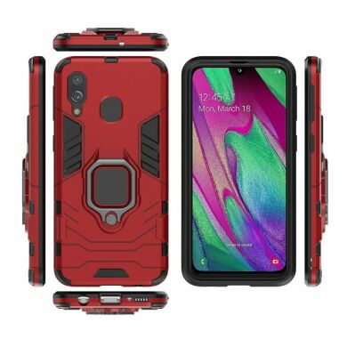 Защитный чехол Deexe Hybrid Case для Samsung Galaxy A40 (А405) - Red