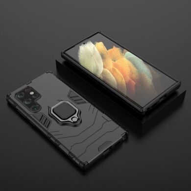 Защитный чехол Deexe Hybrid Case для Samsung Galaxy S22 Ultra - Black