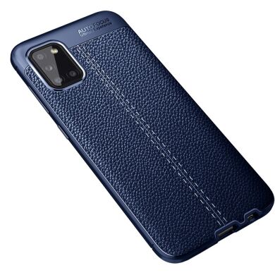 Защитный чехол Deexe Leather Cover для Samsung Galaxy A02s (A025) - Blue