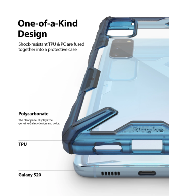 Защитный чехол RINGKE Fusion X для Samsung Galaxy S20 (G980) - Space Blue