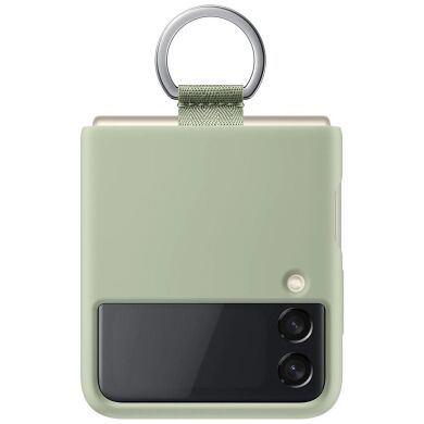 Защитный чехол Silicone Cover with Ring для Samsung Galaxy Flip 3 (EF-PF711TMEGRU) - Olive Green